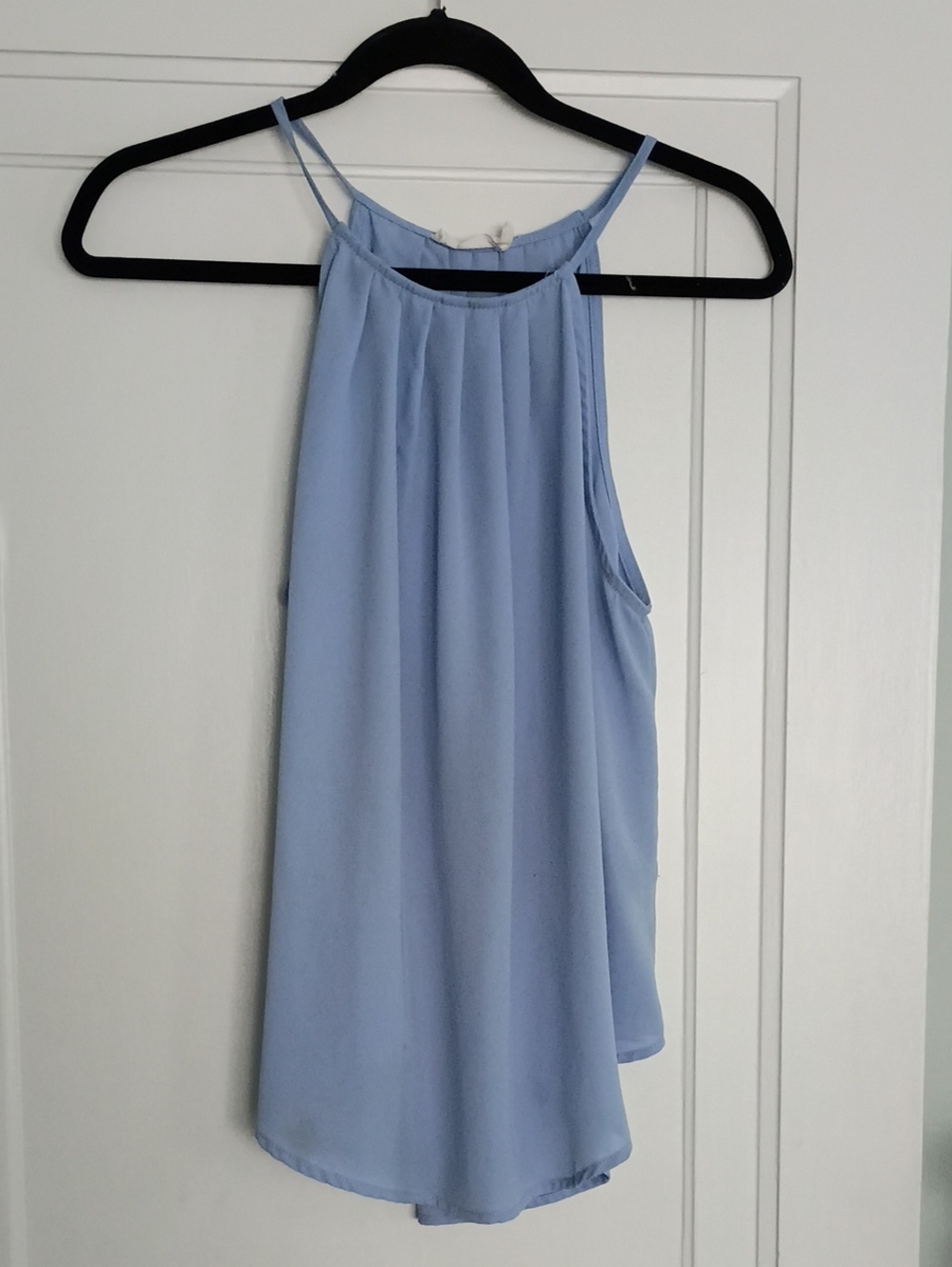 Women’s  Lush Light Blue Halter Neck Tank Top